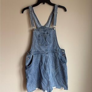 Hayden Light Blue Denim Overall Dress Size Large